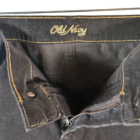 Old Navy Women's 10 Black Corduroy Pants Mid‎ Rise Bootcut Stretch Retro Y2K - Picture 3 of 8